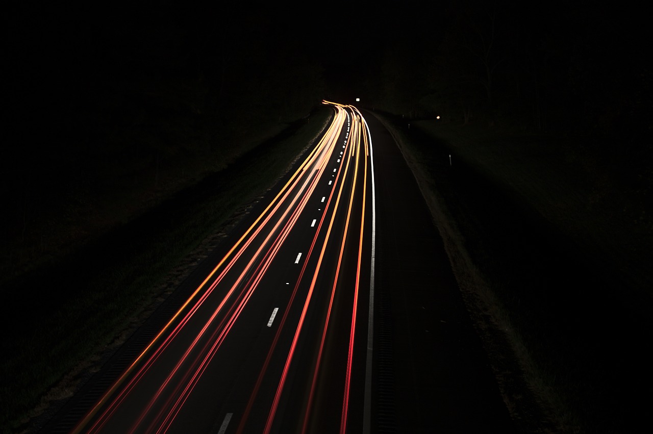 street night cars free photo