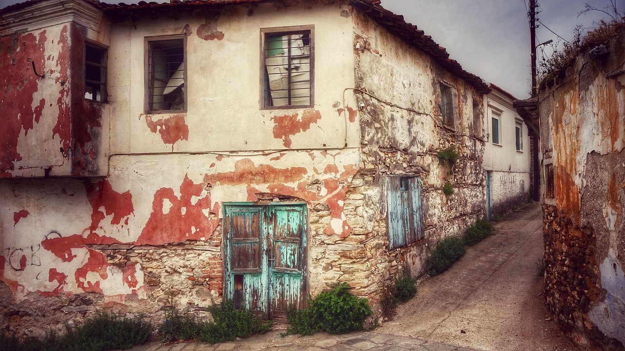 street greece old house free photo