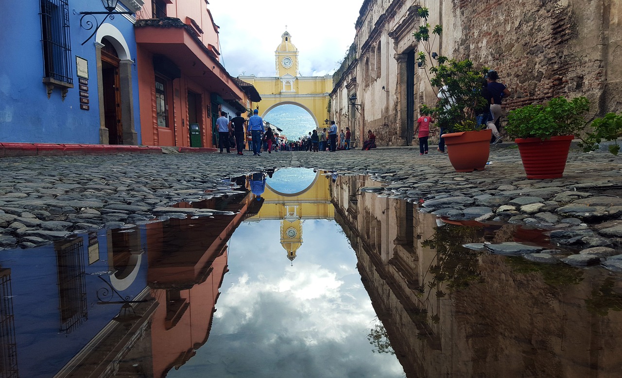 street reflection city free photo