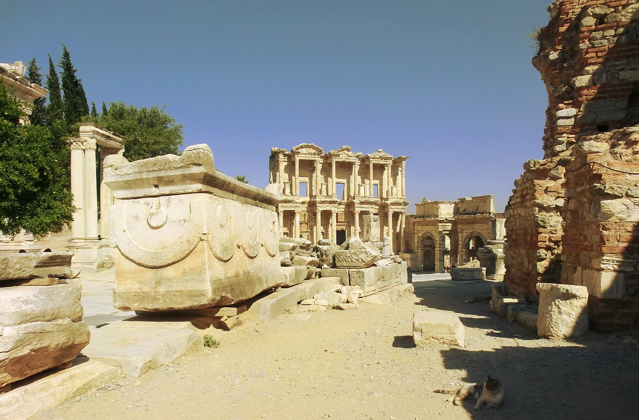 street ephesus celsus free photo