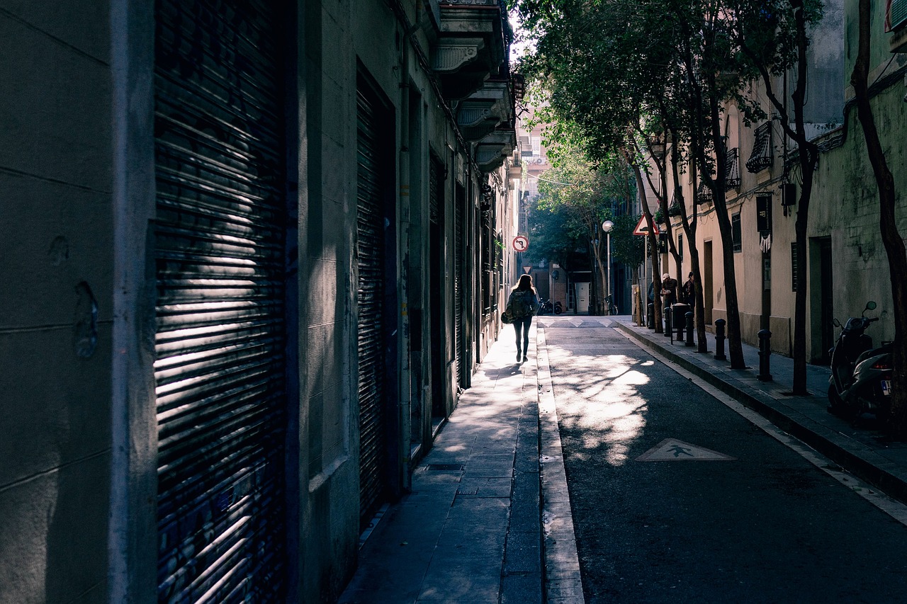 street people shadow free photo