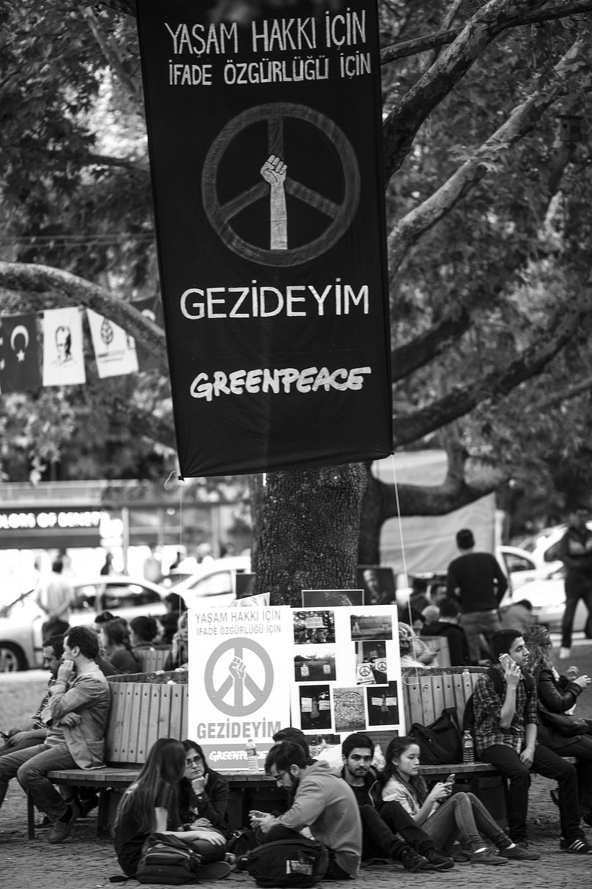 street banner action free photo