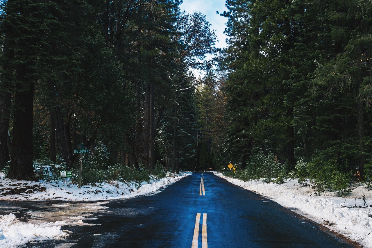 street road snow free photo