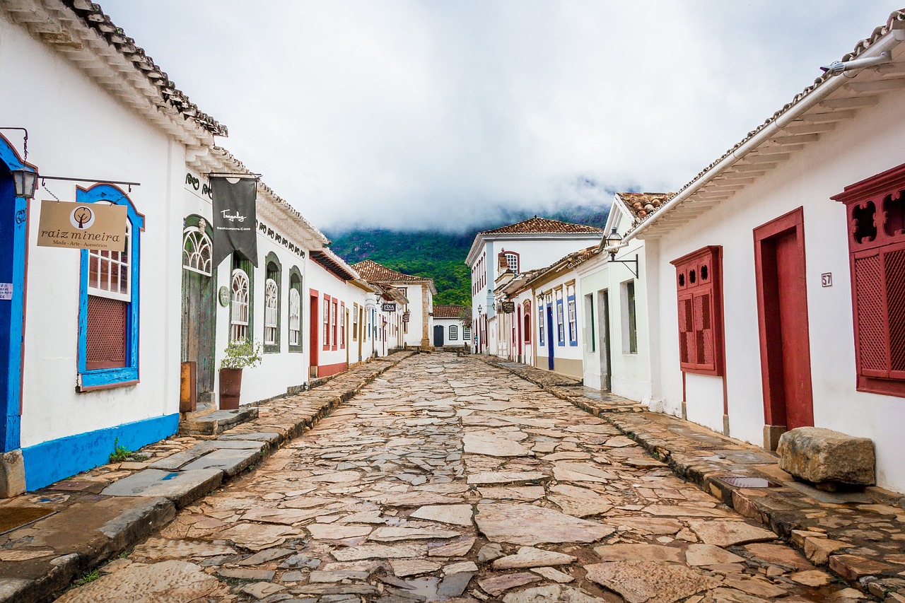 street cobblestone stores free photo