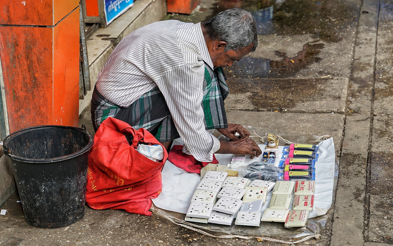 street seller trader free photo