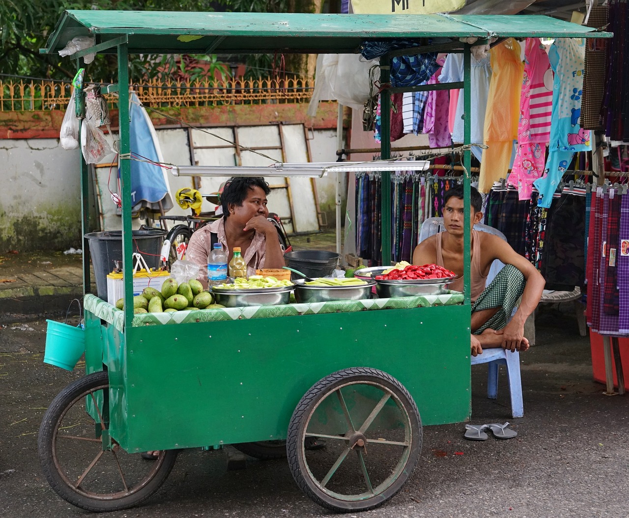 street food seller free photo