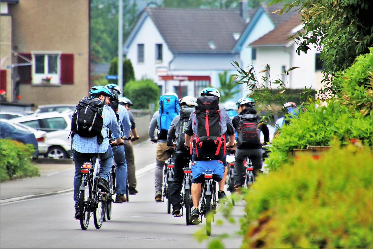 street  bike  people free photo