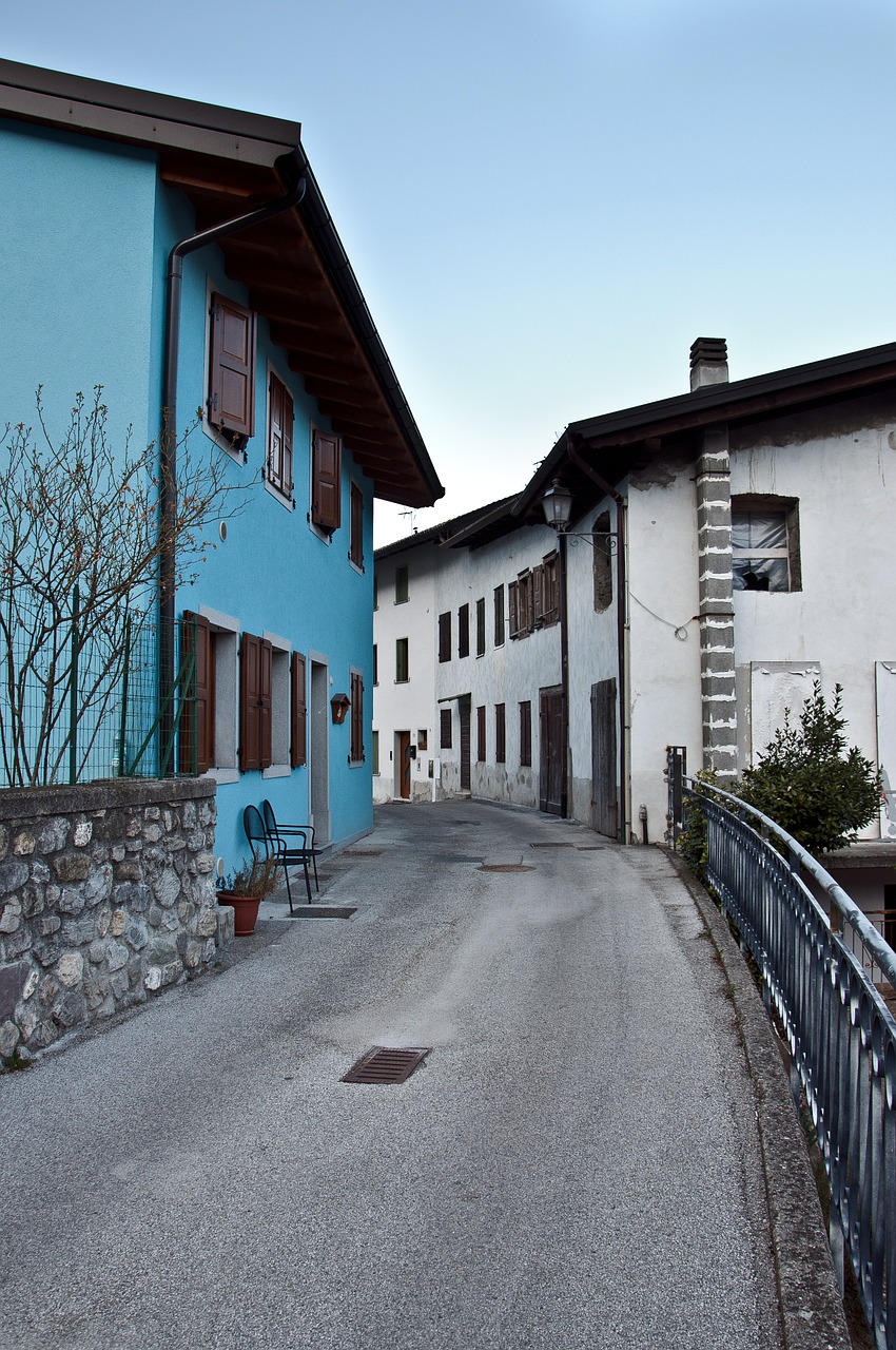 street blue house free photo