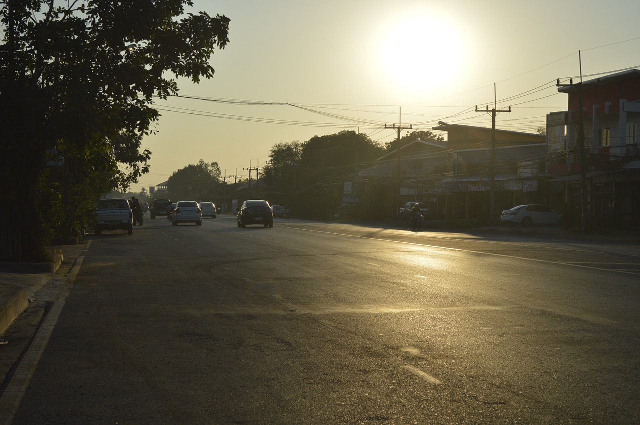 street evening sun free photo