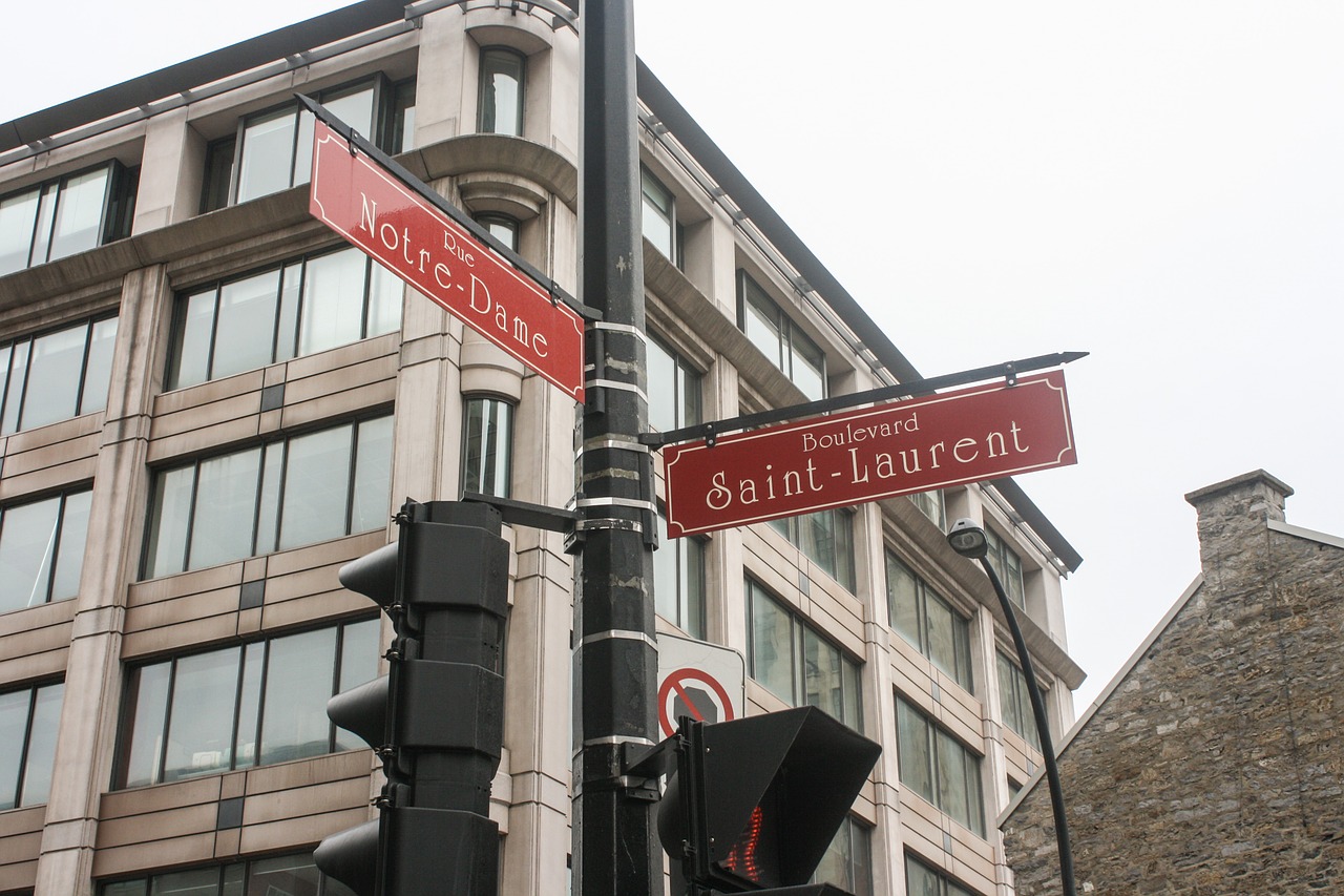 street sign montreal free photo