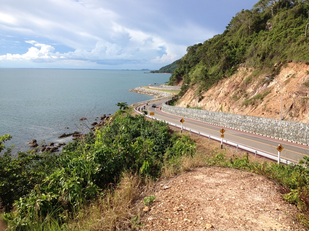 street sea thailand free photo