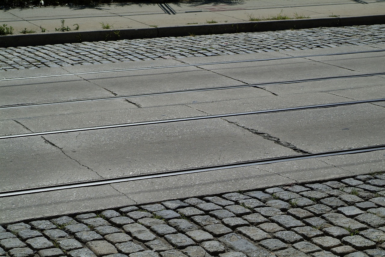 street trolley cobblestone free photo