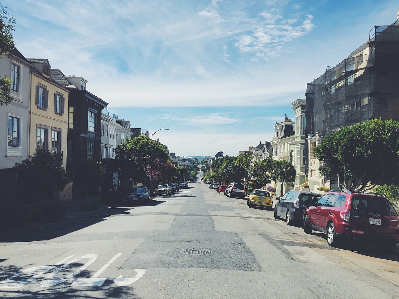 street houses neighborhood free photo