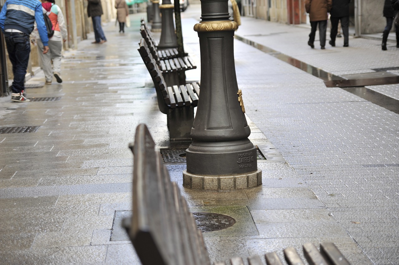 street street lamp rain free photo