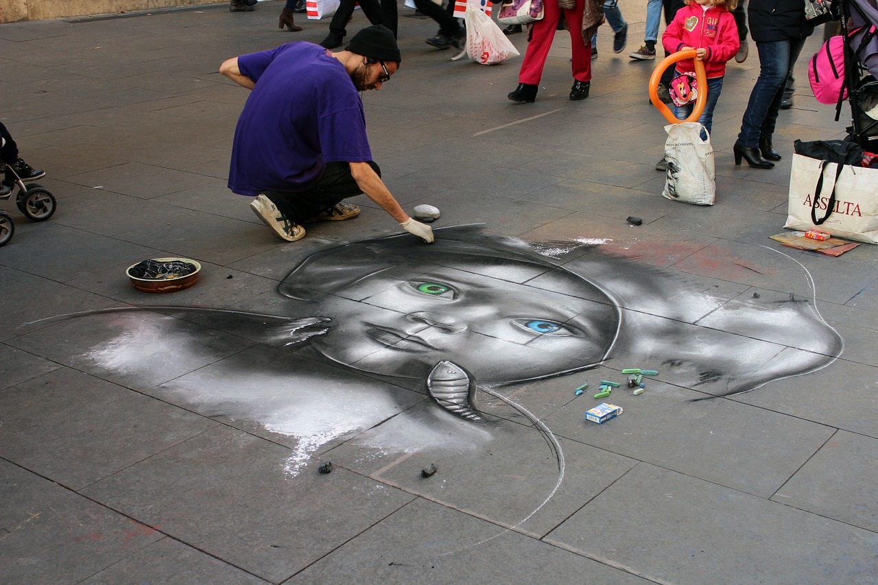 street artist art road free photo