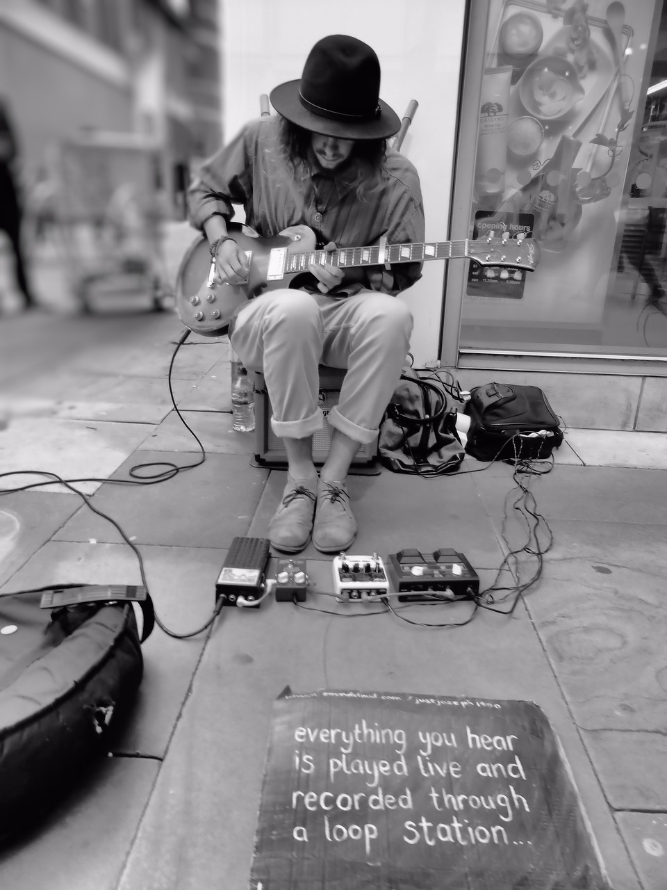 street busker musician guitar free photo