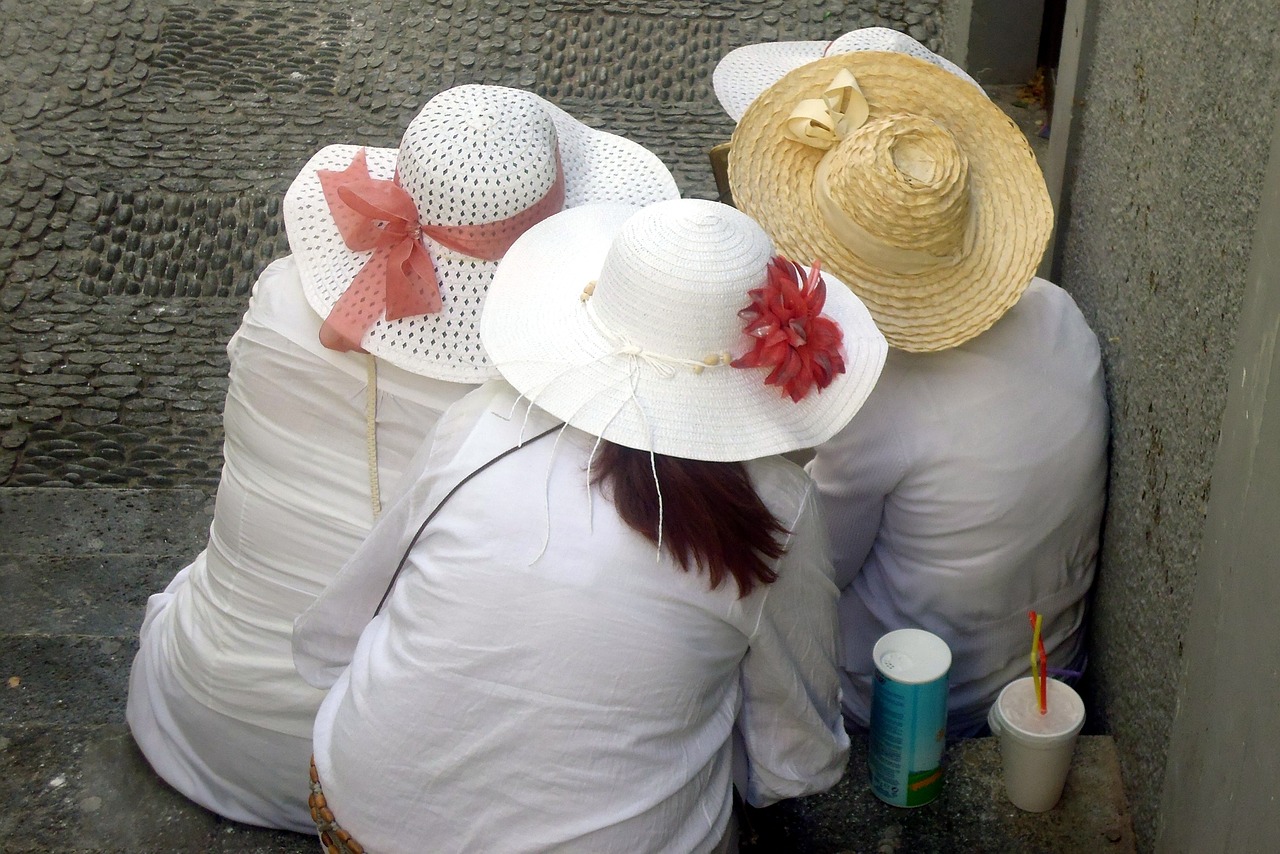 street carnival hats panel free photo