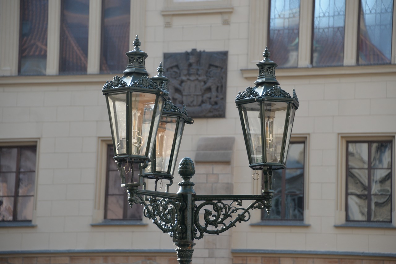 street lamp old town lighting free photo