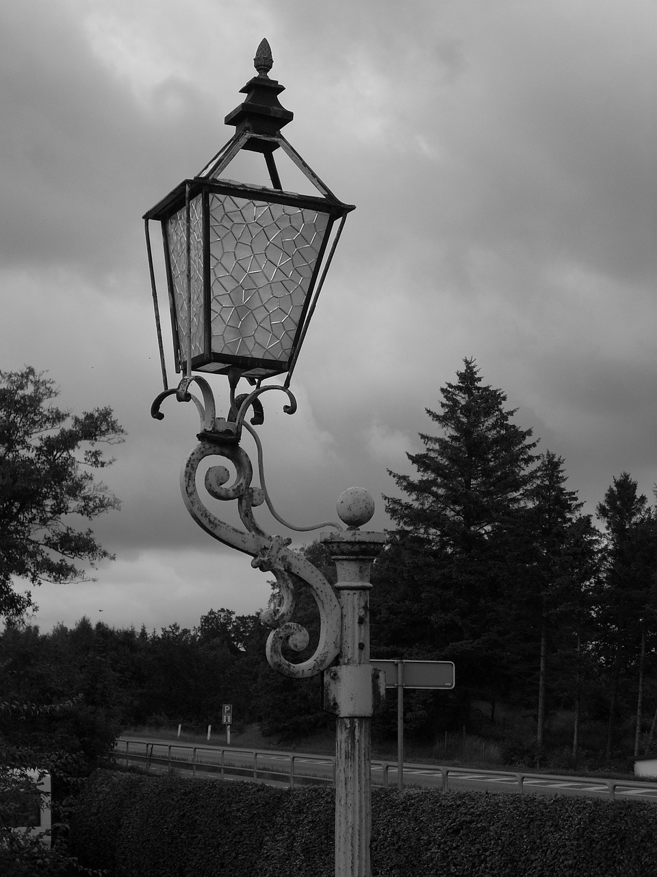 street lamp grayscale denmark free photo