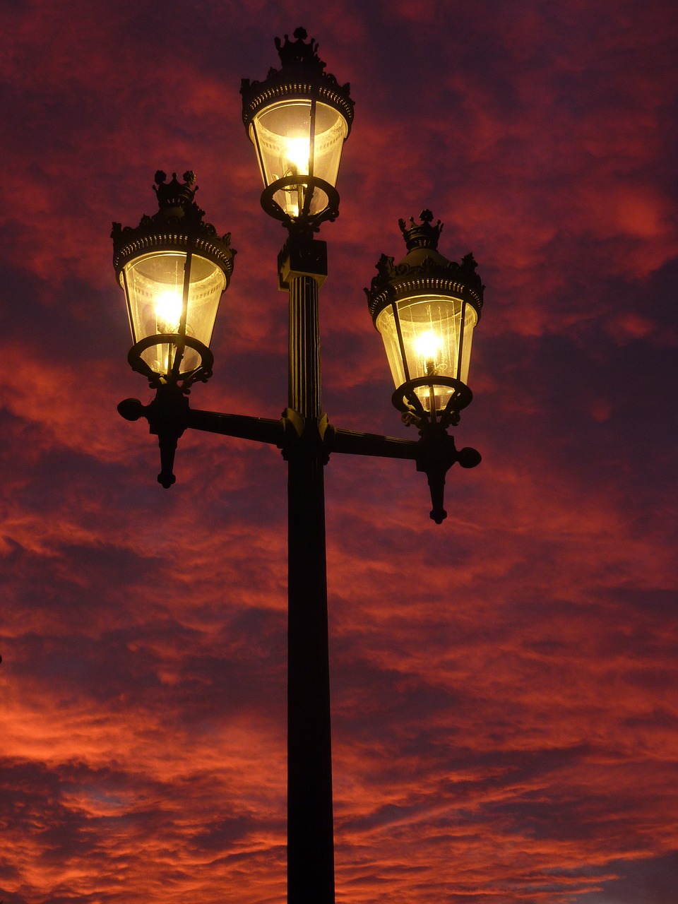 street lamp lantern afterglow free photo