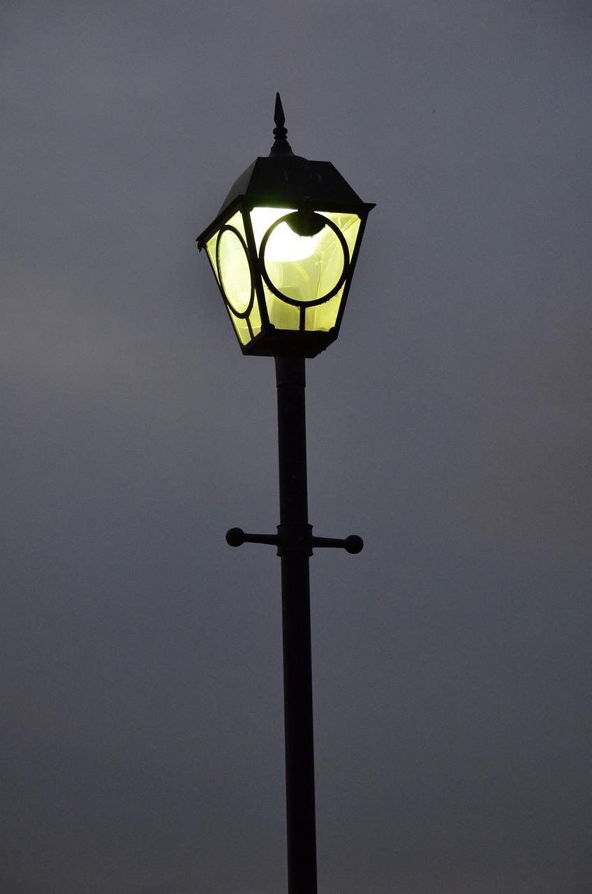 street lamp light night free photo