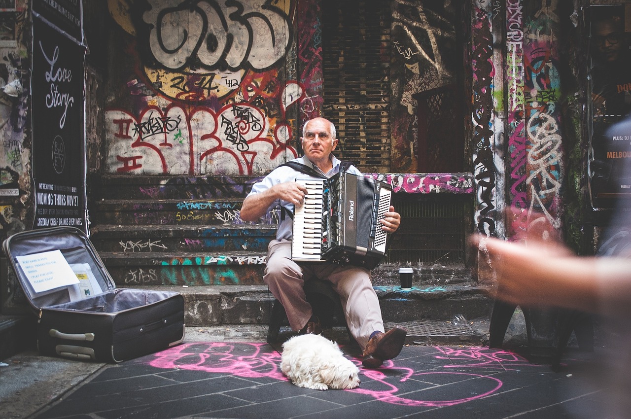 street performer musician music free photo