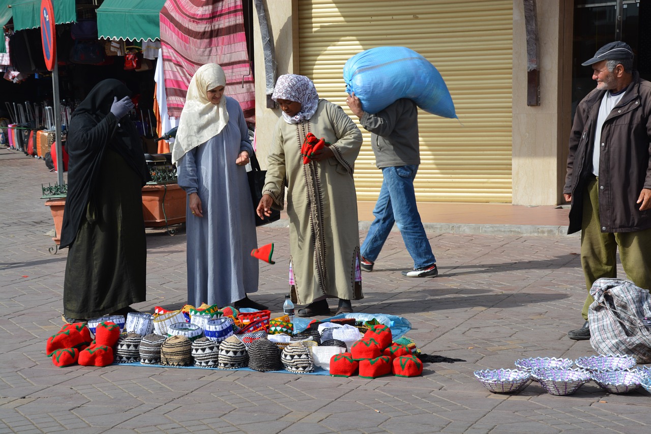 street scene morocco street vending free photo