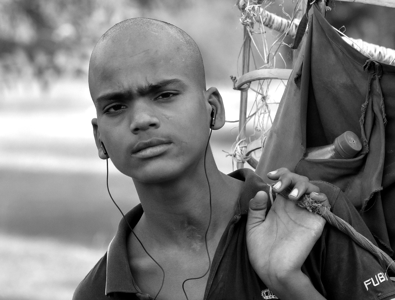 street vendor papadum seller young man free photo