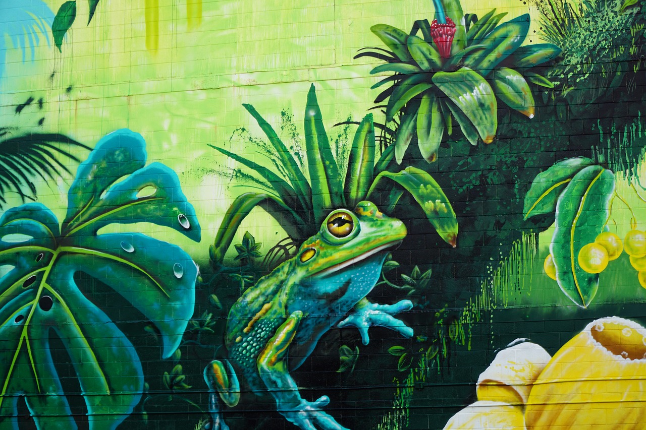 streetart darwin frog free photo