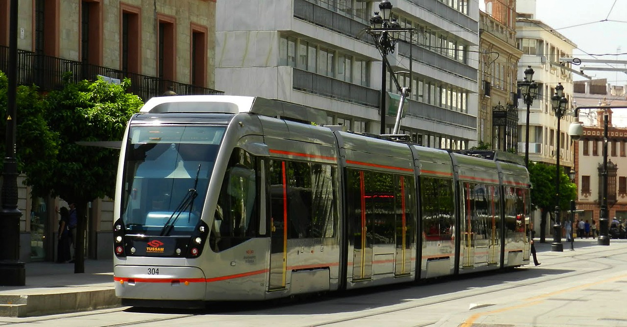 streetcar  tram  seville free photo