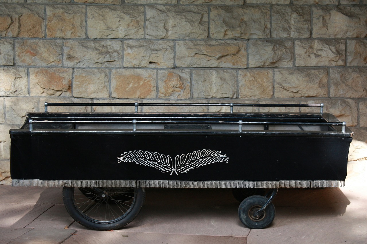 stretcher hearse coffin free photo