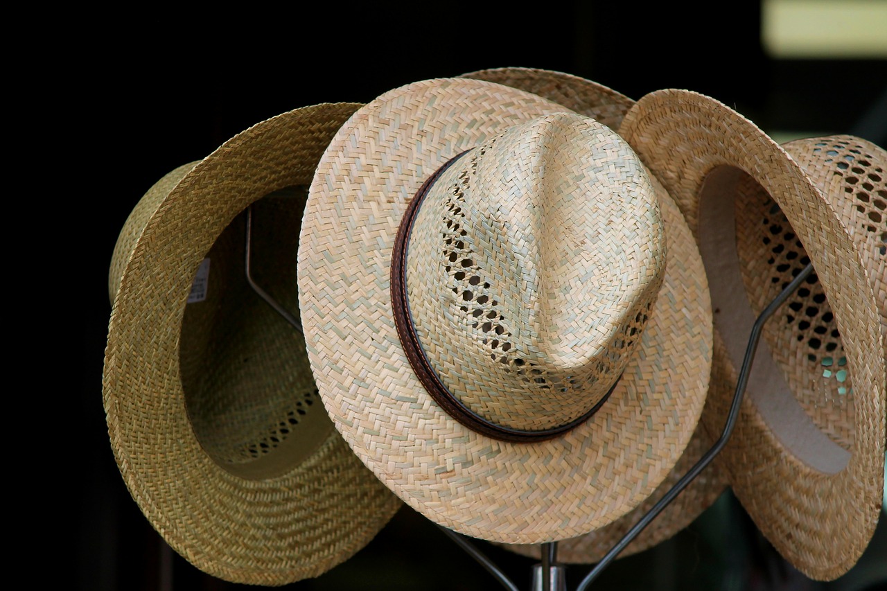 strohüte hats hatstand free photo