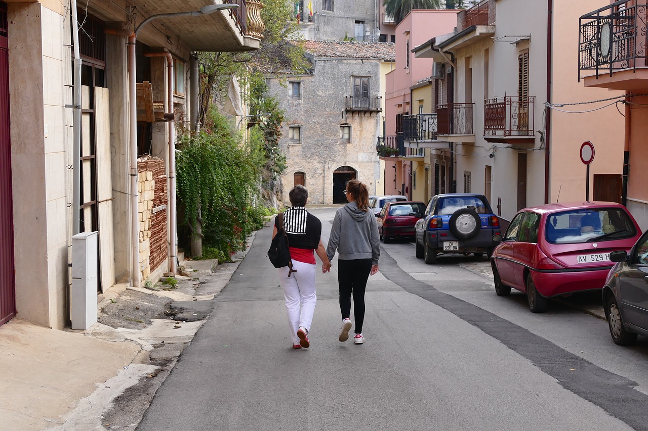 stroll mother daughter free photo