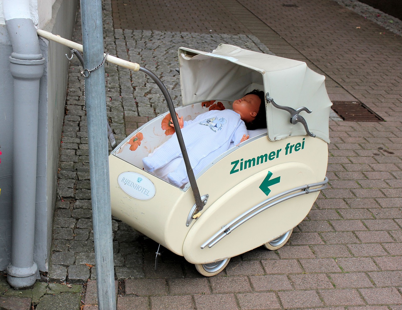 stroller antique advertising free photo