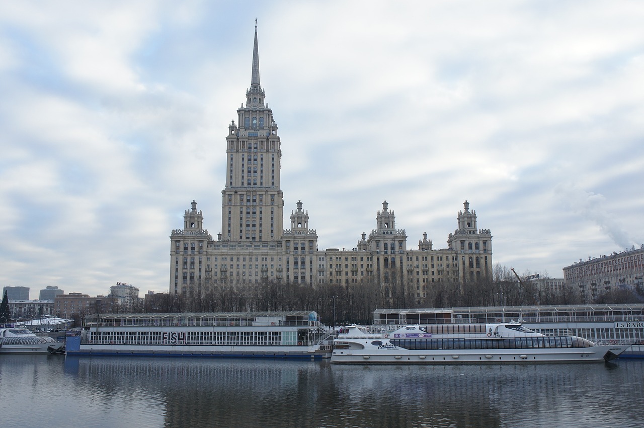 structure high rise building moscow free photo