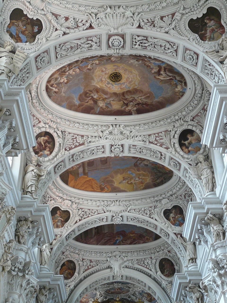 stucco ceiling blanket frescoes free photo