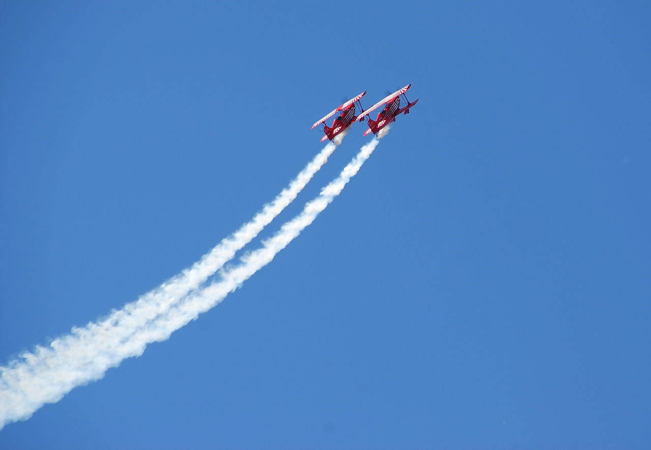 stunt plane air show aviation free photo