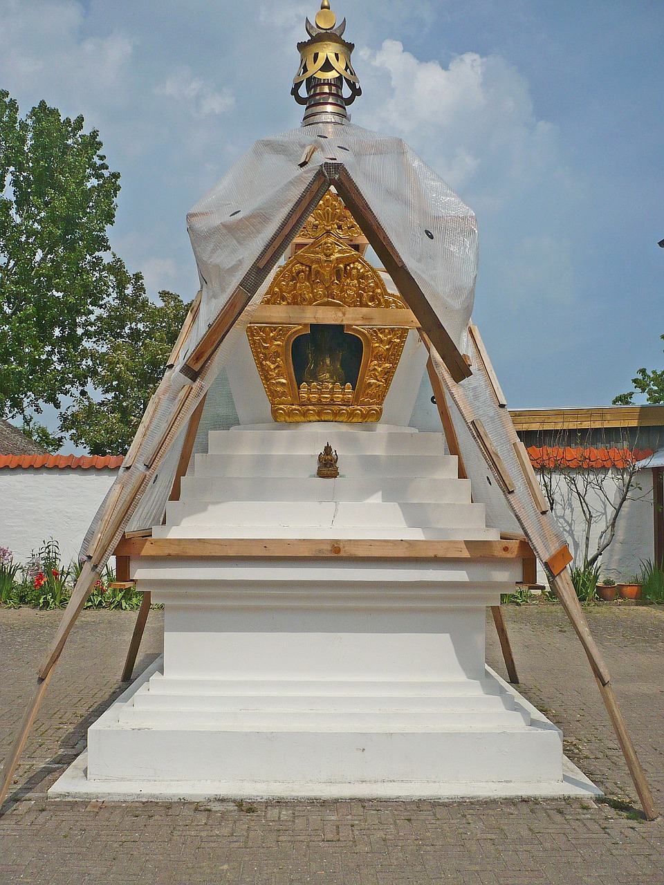 stupa buddhism statues free photo