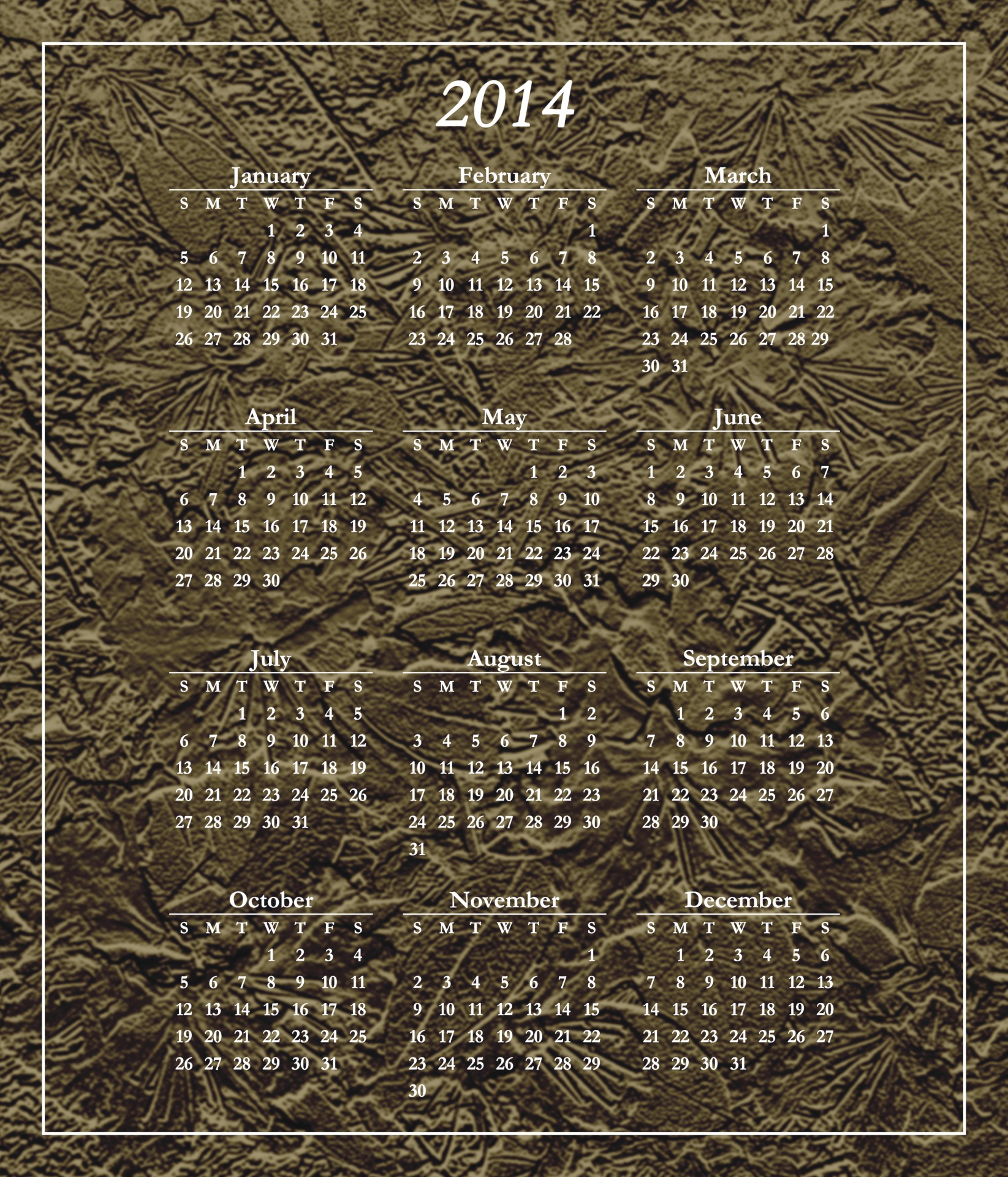 2014 calendar planner free photo