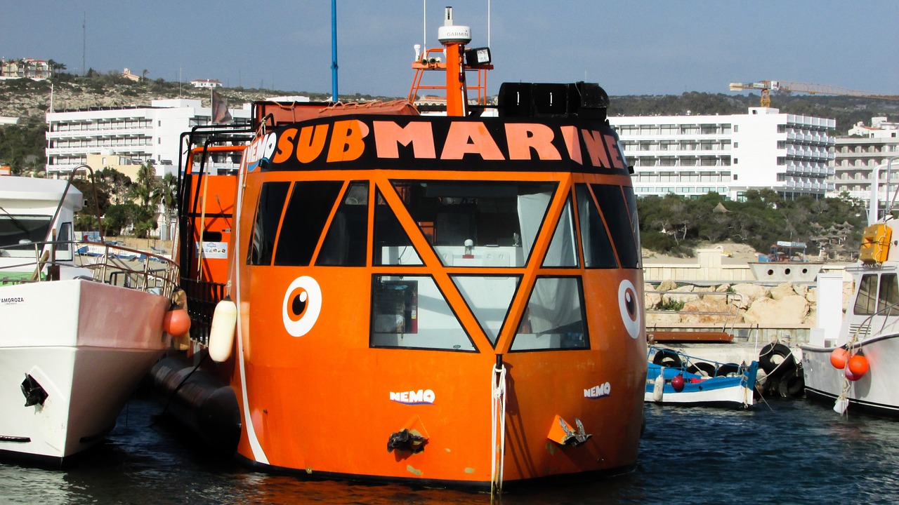 submarine orange leisure free photo