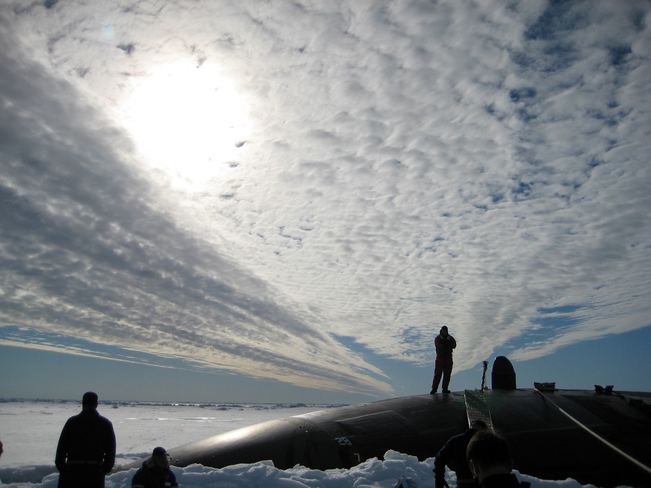 submarine arctic north pole free photo