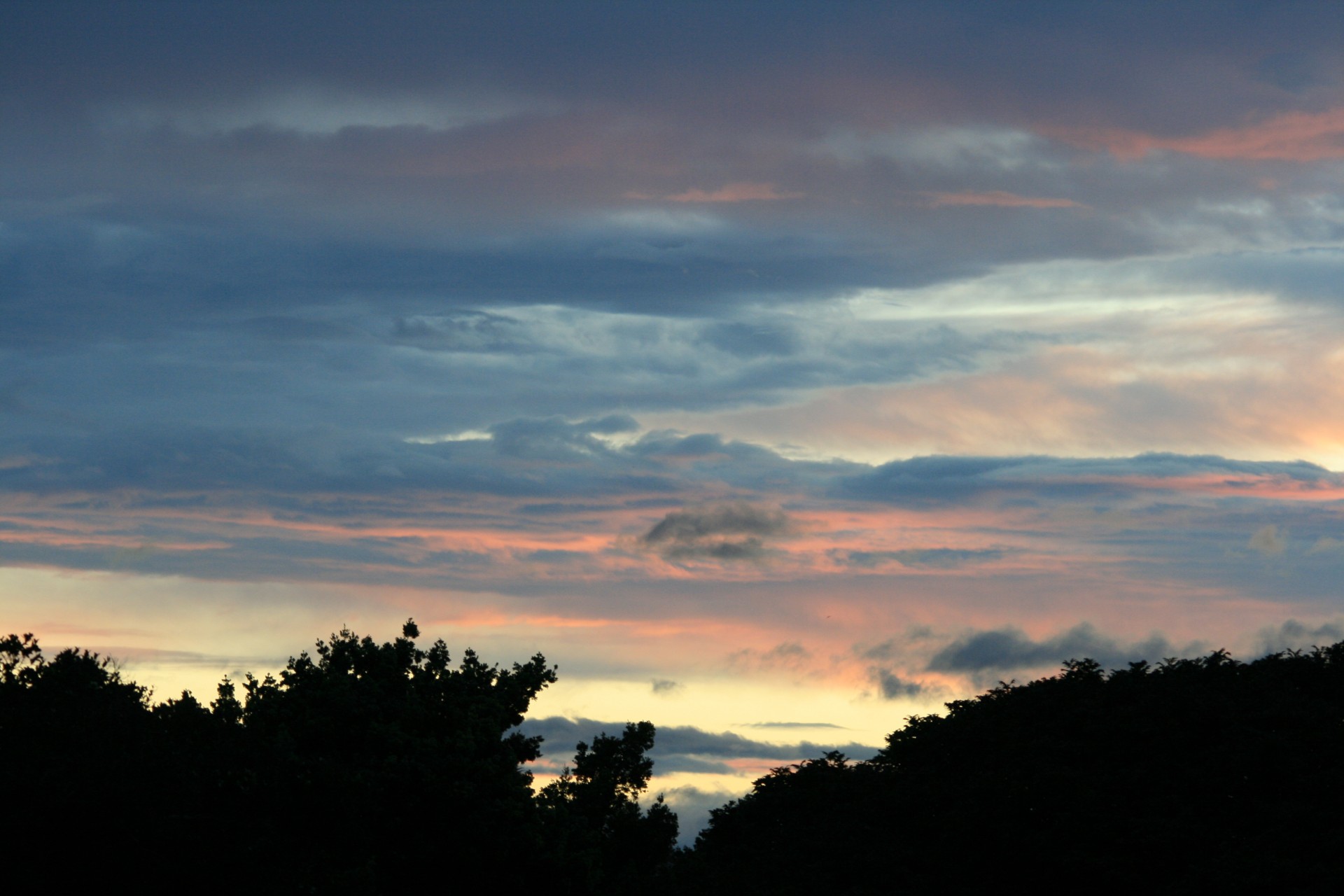 sunset clouds layers free photo