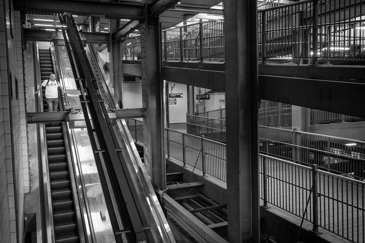 subway metro escalator free photo