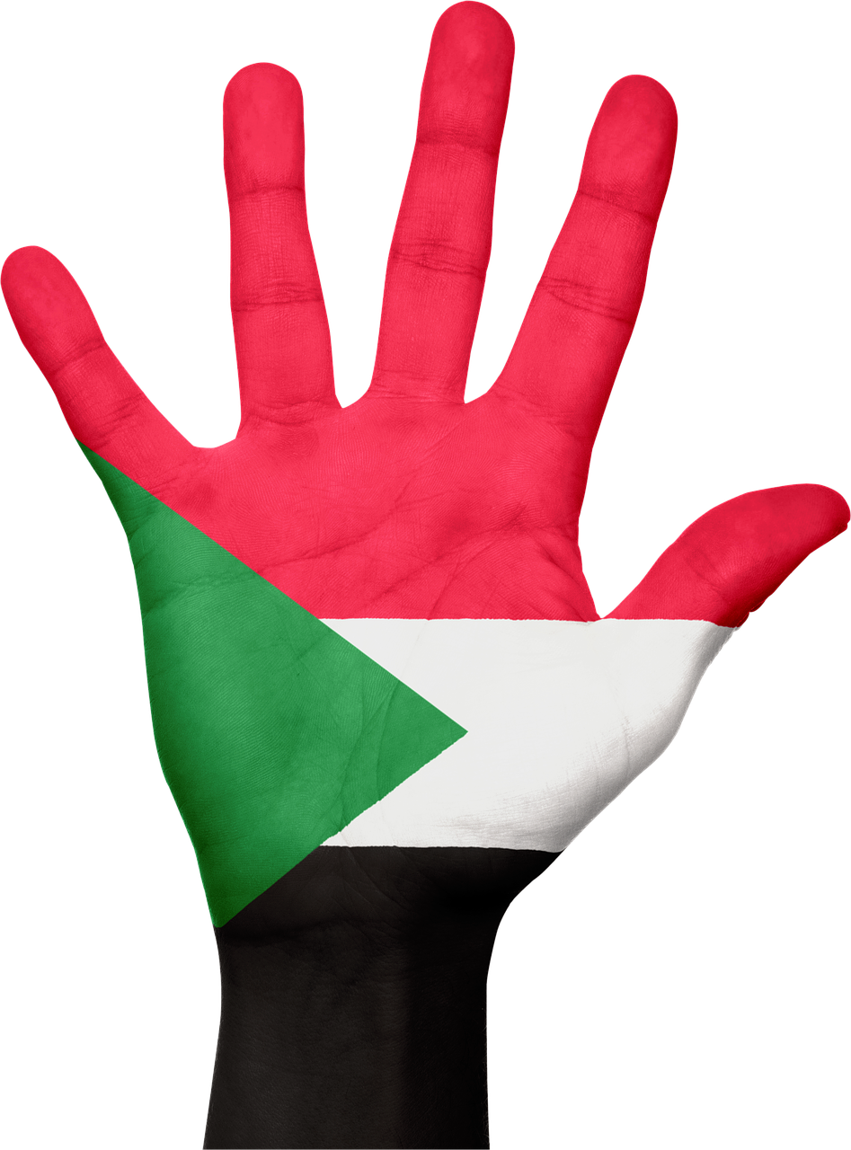 sudan flag hand free photo