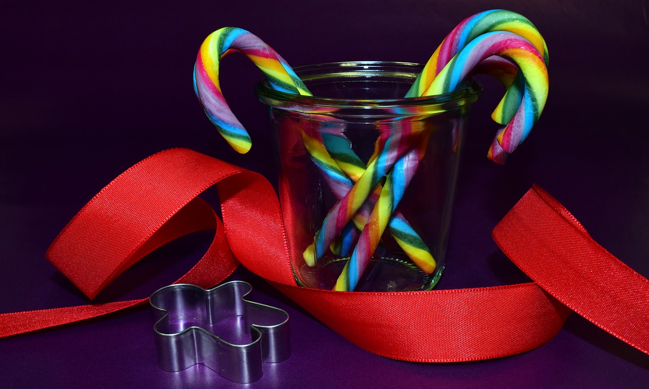 sugar candy canes sweet free photo