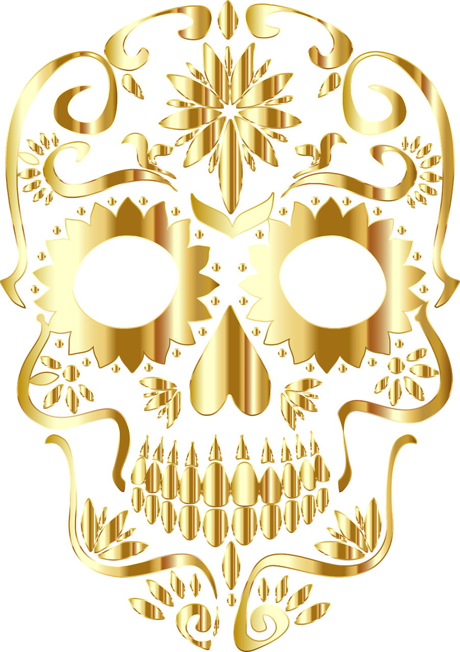 sugar skull bones calavera free photo