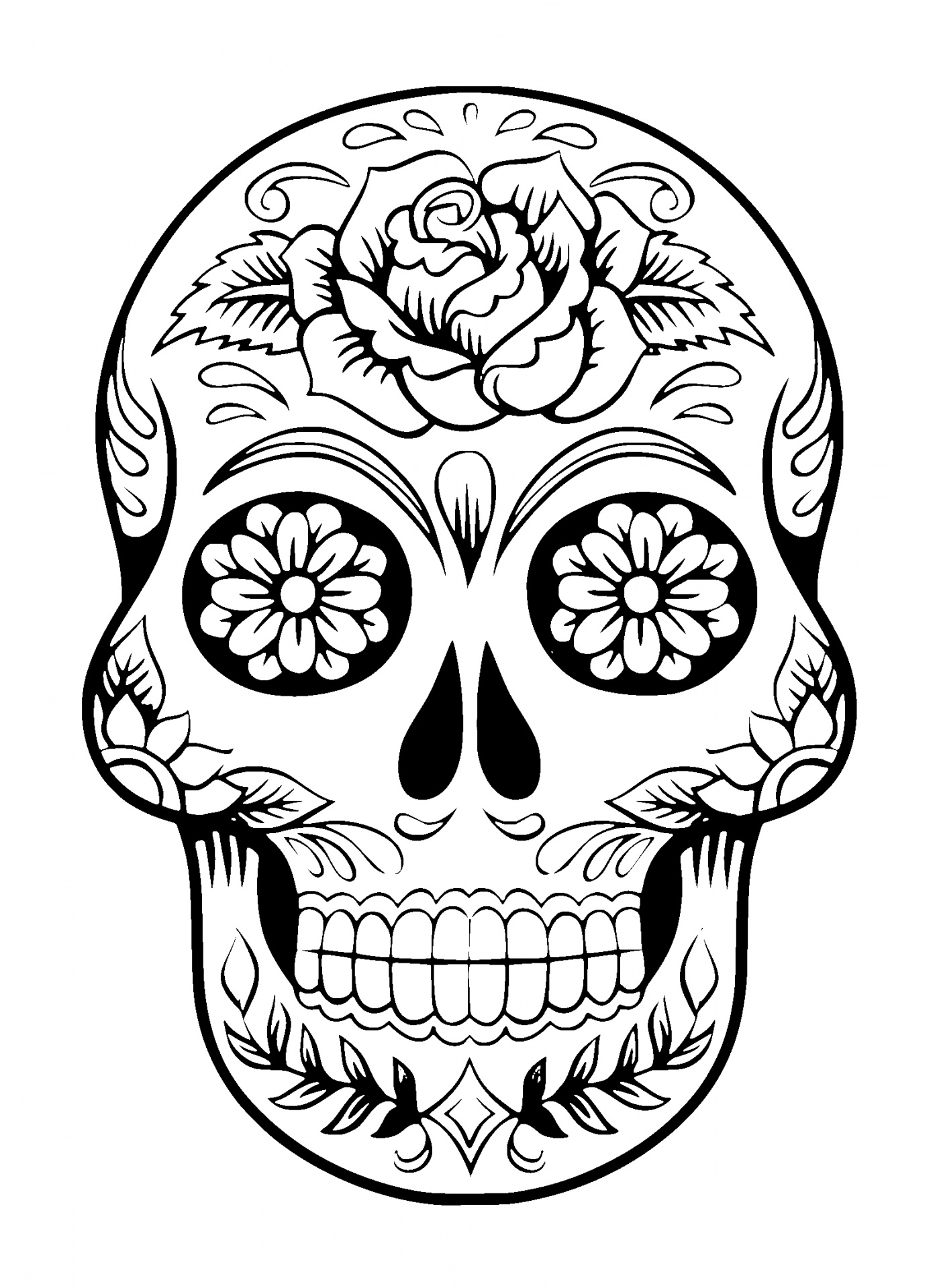 skull sugar skull tattoo free photo