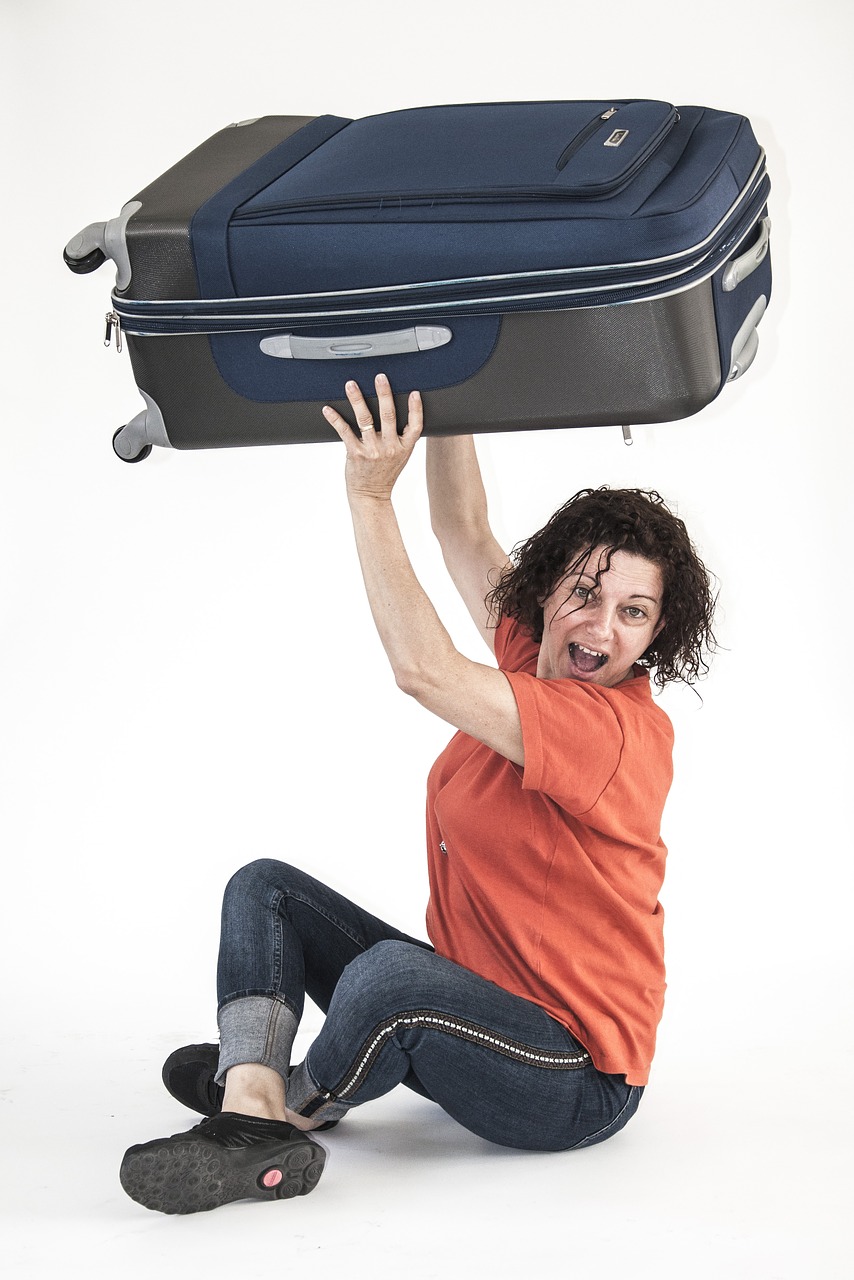 suitcase luggage women free photo