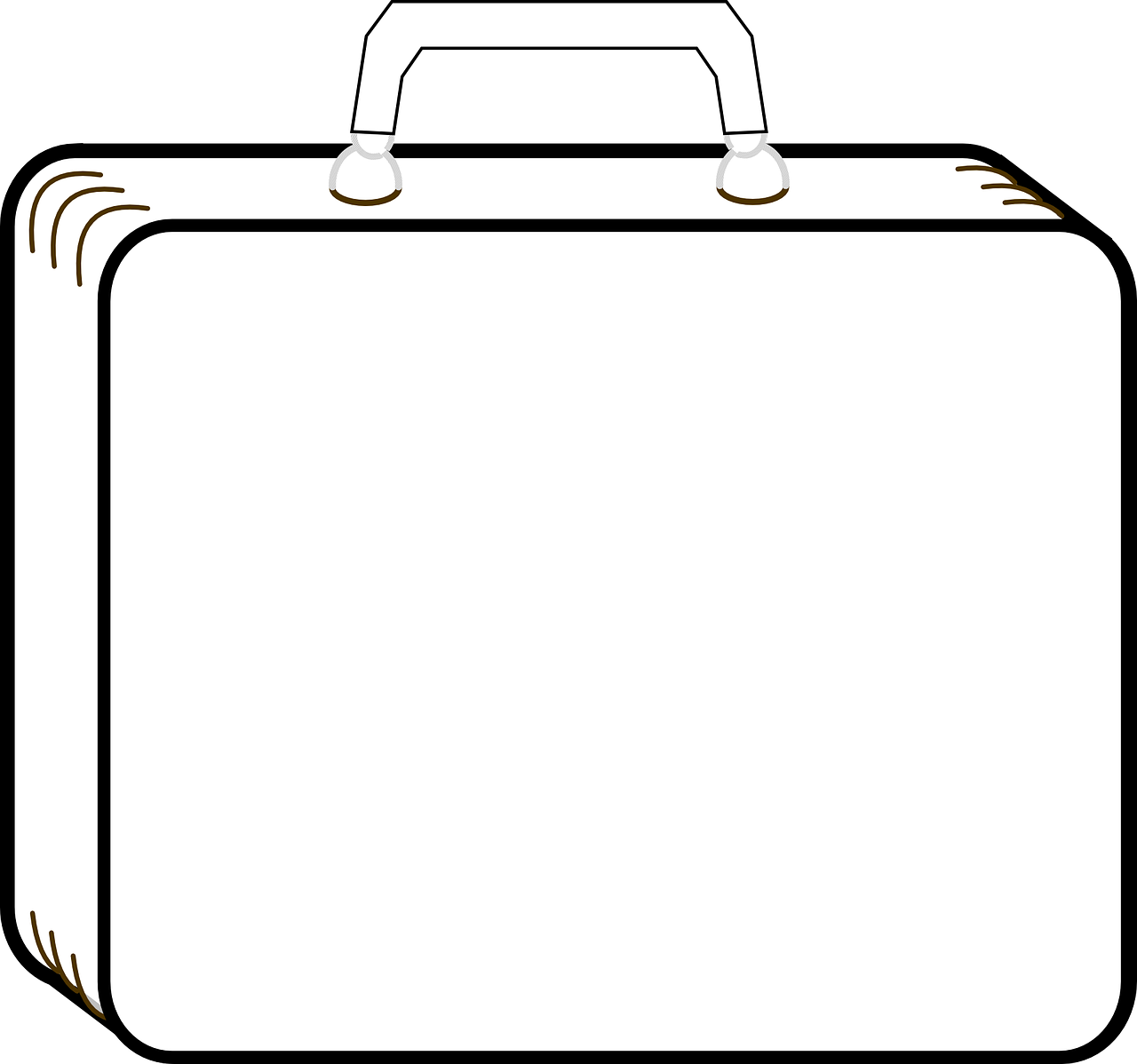 suitcase luggage outline free photo