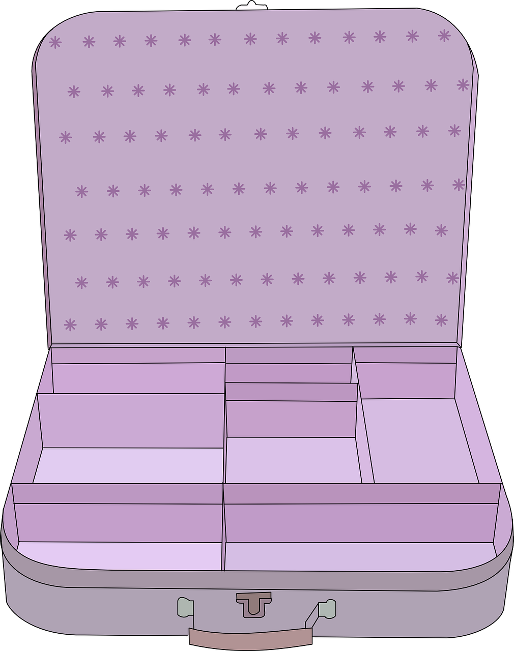 suitcase purple open free photo
